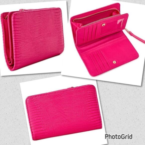NWT No Boundaries Women's Bexley Pink Wallet with Gold Hardware New!! - Picture 1 of 12